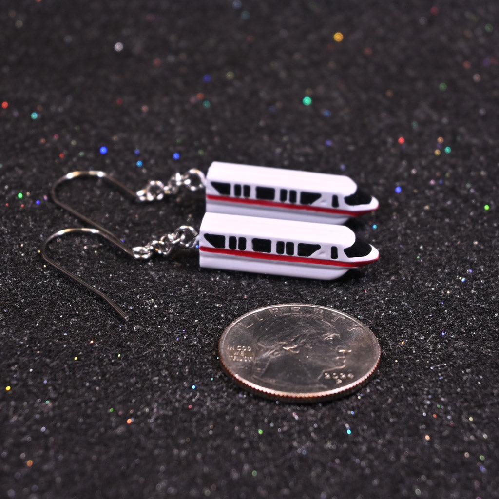 Walt Disney World WDW monorail earrings